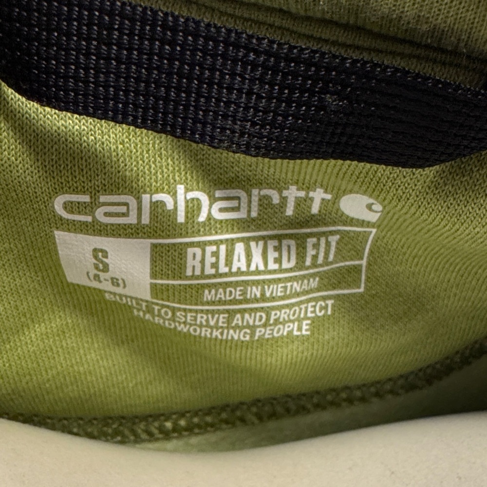 Carhartt Women's Lime Green Crew Neck Sweater - Picture 2 of 7